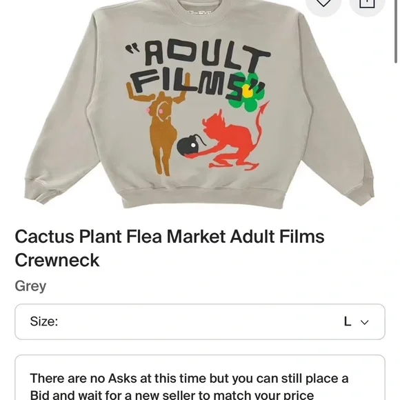 Cactus Plant Flea Market Cream Crewneck Sweater